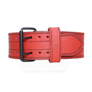 เข็มขัดยกน้ำหนักออกกำลังกายหนังวัวใช้ได้ทั้งชายและหญิงสวมใส่สบายพร้อมโซ่เหล็กสองเส้นปรับแต่งโลโก้ได้ - Product Image 3