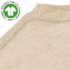 Camiseta orgánica ligera para mujer Estilo unisex con materiales ecológicos en negro y natural - Product Image 3