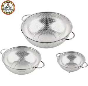 ตะกร้าสะเด็ดน้ำสแตนเลสหนา34.5ซม. กระชอนสำหรับผักและผลไม้ - Product Image 3