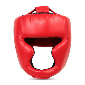 Casco de Kick Boxing de Material PU personalizado para adultos y niños ajustable a prueba de viento transpirable protector de cabeza de seguridad de alta calidad - Product Image 1