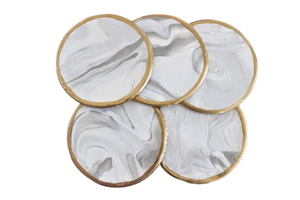 Best Placemats Marble <b>Coasters</b> Look Tea Coffee <b>Wine</b> <b>Coaster</b> for Kitchen & Tabletop Table Decoration & Accessories - Product Image 5