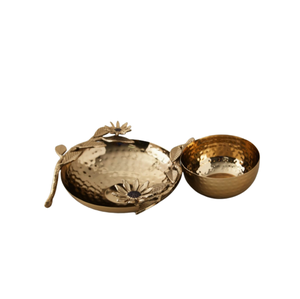 Venta al por mayor, cuenco de fruta de Metal con diseño martillado artesanal, cuenco de Metal Chapado en níquel, decoración de mesa, cuenco de aleación de Metal - Product Image 3