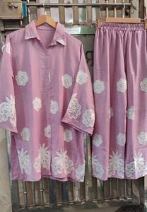 Conjunto de pantalón bordado acampanado cómodo de verano para mujer, ropa India pakistaní, venta al por mayor, algodón fabricado en India - Product Image 2