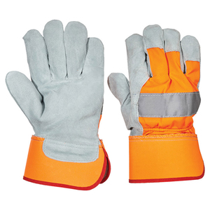 Guantes de Trabajo de Cuero Vacuno Resistentes, Servicio OEM, Artículo de Moda, Guantes de Seguridad para Trabajos de Construcción al Aire Libre - Product Image 1