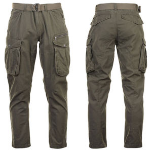 Pantalones cargo ajustados de calidad premium para hombre en tela de algodón, diseño casual con múltiples bolsillos funcionales. - Product Image 3