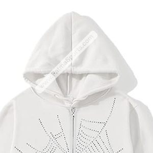 Sudaderas con capucha de diamantes de imitación de impresión Digital de invierno de tasa ajustable última moda personalizada Unisex para hombres - Product Image 6