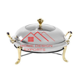 หม้อเสิร์ฟอาหารและจานโลหะทองแดงขัดเงามันวาวสำหรับตกแต่งโรงแรมในบ้าน - Product Image 6