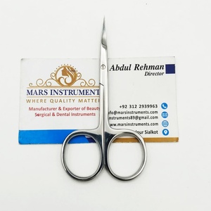 Ciseaux à cils incurvés Nail Art Durable en acier inoxydable vernis pointu lame tranchante ciseaux de manucure sourcils cils - Product Image 6