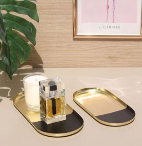 <b>Black</b> and Gold Enamel <b>Tray</b> Set of 2 Restaurant Super Market Wedding Bulk Quantity Hot Selling Export Quality Made in India 2022 - Product Image 3