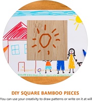 Plaques de contreplaqué en bambou écologique de qualité supérieure, non finies, de 1/8 x 8 x 8 pouces, pour artisanat, pièces de bois vierges, tranches de bois pour découpe laser