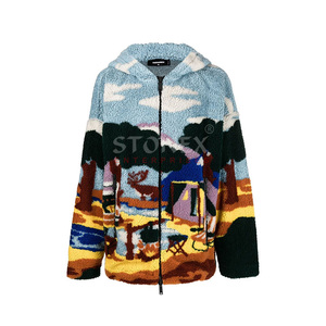 Chaqueta de lana polar marrón hecha a medida de invierno de la mejor calidad para hombre, transpirable, superventas, nuevo estilo impreso al por mayor - Product Image 1