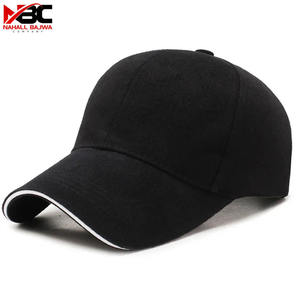 Gorra de béisbol de 6 paneles personalizada para hombre, gorra deportiva de poliéster y algodón con logotipo personalizado, color negro, estilo liso para negocios - Product Image 1