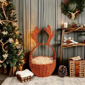 Cesta de Regalo de Almacenamiento de Pasto Marino Viettimecraft al por Mayor, Decoración del Hogar, Artesanía Vietnamita, Adornos Navideños, Tamaño Personalizado - Product Image 1