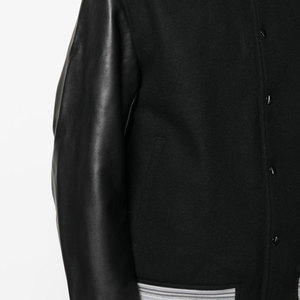 New Design Custom <b>Baseball</b> <b>Jacket</b> <b>Men</b> Breathable Canvas Varsity Crew Neck High Street Style Front Logo Winter <b>Men's</b> <b>Jackets</b> - Product Image 5