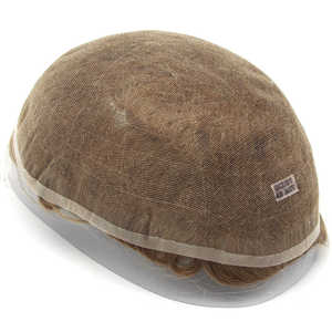 Perruque complète pour homme, faite à la main, en cheveux humains vierges Remy, avec dentelle, ligne de cheveux naturelle, cuticules alignées, longue, droite, respirante, pour remplacement - Product Image 1