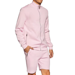 Wholesale Custom Logo <b>Track</b> Joggers Suit Sweat Sports Short Tracksuits 2piece Shorts Sets 2 Piece <b>T</b> Shirt and Shorts Men's Set - Product Image 5