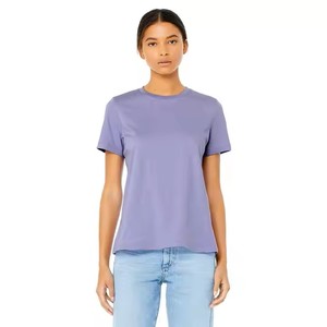 100% Airlume peigné et anneau filé coton 32 simple 4.2 oz lavande foncé femmes décontracté Jersey T-Shirt à manches courtes - Product Image 1