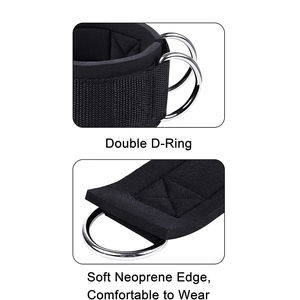 Correas de tobillo de doble anillo para gimnasio, entrenamiento, Fitness, tobillo, cómodo, ajustable, anillo en D, correa de tobillo, hebilla para gimnasio - Product Image 4