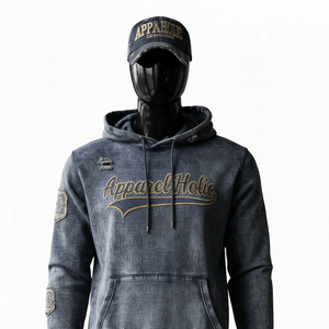 Nouveaux survêtements personnalisés délavés au soleil, ensemble de pantalons de survêtement et de sweat-shirt délavés, broderie, hommes, lavage à l'acide, fermeture éclair, sweats à capuche et sweat-shirts pour hommes - Product Image 6