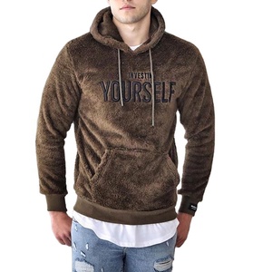 เสื้อฮู้ดผู้ชายแบบหนา สไตล์สตรีทแวร์ ปักลาย  รับผลิตตามแบบ  โลโก้สั่งทำด้านหน้า  ผ้าฟลีซขนแกะ  เสื้อฮู้ดวินเทจทรงปกติ - Product Image 4