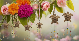 Turtle Shape Wind Chimes Indoor and Outdoor Home Office Garden Decorative Hanging <b>Ornament</b> with Multiple Metal Beads Bells - Product Image 5