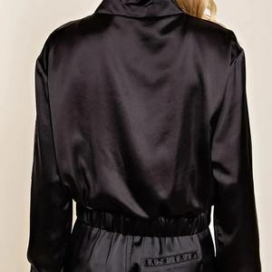 Corte perfecto La mejor edición crea tu propio logotipo El mejor material Servicios OEM para chaquetas de satén para mujer - Product Image 5