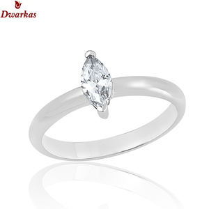 Classique plaqué rhodium 925 en argent Sterling Marquise forme CZ pierre bague pour femmes bijoux fins pour fiançailles mariage ensemble doigt - Product Image 1