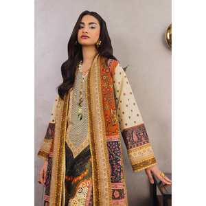 Traje de chifón de 3 piezas sin coser para mujer con bordado para uso diario - Product Image 2