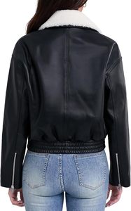 Chaqueta de Cuero para Mujer, Profesional, de Alta Calidad, Invernal, Acolchada, Transpirable, Ligera, Precio al por Mayor, Cuello Camisero - Product Image 6