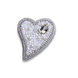 Broche de fruta naranja con bordado de cristal bordado a mano y broche de moda con cuentas de alambre de lingotes - Product Image 5