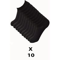 Chaussettes invisibles pour femmes, lot de 10, noires et blanches, 100 % coton tissé, silhouette courte, fabriquées en Turquie, pied droit