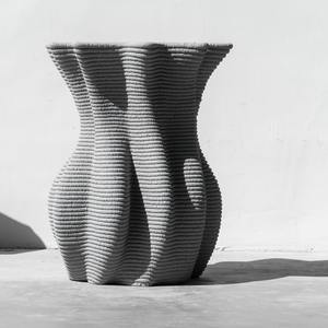 Pot de fleur rond imprimé 3D, plante géométrique, jardin extérieur, vente en gros - Product Image 2