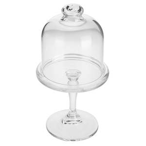 Round <b>Glass</b> <b>Cake</b> Stand With <b>Dome</b> For Everyday <b>Cake</b> Serving Enhancing Dessert Presentation At Home - Product Image 2