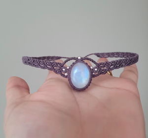 Belle qualité Opalite Quartz macramé collier 5-8mm environ boule forme pierres précieuses petites perles en laiton pendentifs en cristal breloques - Product Image 2