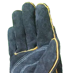 ถุงมือเชื่อมทิคหนังแพะสีดำแบบพรีเมี่ยมทนความร้อนพร้อม Kevlar Liner Molten การป้องกันโลหะดีไซน์ใหม่2026 - Product Image 5