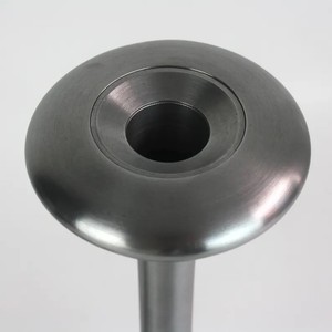 Set of 2 Modern Silver <b>Trumpet</b> Candle Holders Sleek Minimalist Decor Accent - Product Image 2