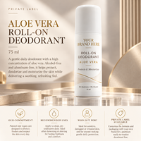 Déodorant Roll-On à l'Aloe Vera Marque Privée 75ml |   Sans alcool ni aluminium |   Fabricant OEM Espagne