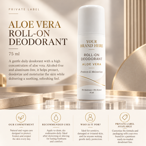 Private Label Aloë Vera Roll-On Deodorant 75ml |   Alcohol- en aluminiumvrij |   OEM Fabrikant Spanje - Product Image 3