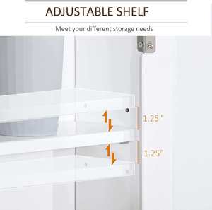 Armoire à pharmacie murale à double miroir, portes en verre, contreplaqué - Product Image 2