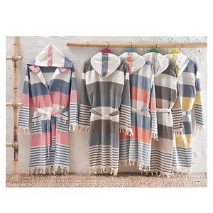 Peignoir Hammam Turc Peshtemal Serviette 100% Coton Bambou Fabriqué en Turquie - Product Image 4