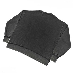 2025 todos los tamaños al por mayor 100% algodón 380 GSM lavado con ácido Vintage cuello redondo barato personalizado moda hombres sudaderas básicas - Product Image 3