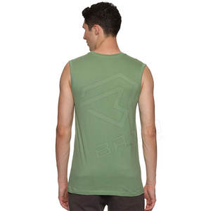 Chaleco de algodón de talla grande para hombre, camiseta de fitness, camiseta sin mangas de entrenamiento informal transpirable, ropa de gimnasio cómoda para entrenamiento - Product Image 3