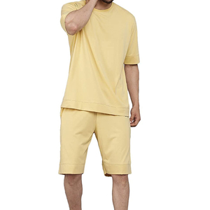 Conjunto de ropa de gofres para bebé Conyson, Camiseta de cuello redondo sólido y pantalones cortos, traje para niños, moda para niños, parte superior inferior, 2 uds., trajes de alta calidad - Product Image 1