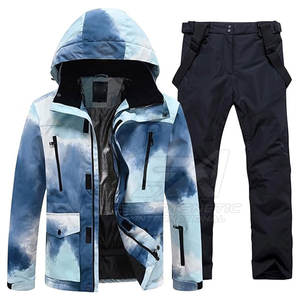 Heavy Duty Men Ski <b>Suit</b> Waterproof <b>Snow</b> Wear Set For Extreme Cold Weather Conditions Men Ski <b>Suit</b> - Product Image 1