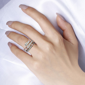 Jeulia Sterling Silver Knot Snake Fashion Band <b>Ring</b> - Product Image 4