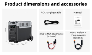 3840WH riserva di emergenza campeggio 3600w LiFepo4 batteria generatore solare di accumulo di energia domestica centrale elettrica portatile - Product Image 4