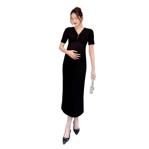 Ropa de Maternidad de Verano de Alta Calidad ODM Vietnam V1208, Antiencogimiento, Estilo Preppy, Largo hasta la Rodilla, Tejido Absorbente de Sudor, Poliéster - Product Image 1