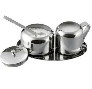 Stainless Steel <b>Sugar</b> and Salt <b>Bowl</b> With And Spoon Set Crafts Solid Crafts High Quality product At Affordable Price - Product Image 2