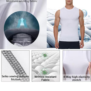 Formation Singlet Chemises D'entraînement 100% Polyester OEM Personnalisé Sport Personnalisé Plain Heavyweight logo O Cou Haut Blanc Surdimensionné - Product Image 2
