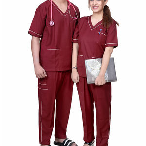 Medical <b>Scrubs</b> Wholesale Customized Good Quality Women's <b>Nursing</b> Uniform Sets Knitted Spandex Polyester ODM Seamless Fusing - Product Image 1